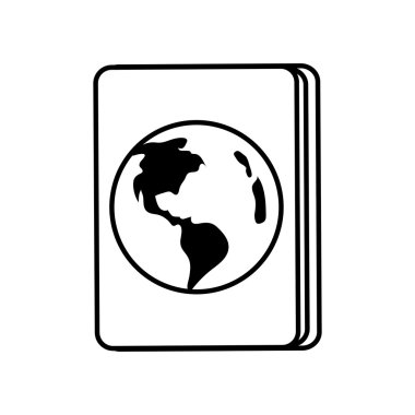 pasaport belge izole simgesi