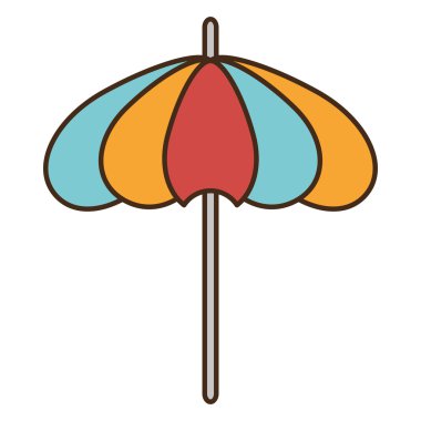 şemsiye beach izole simgesi