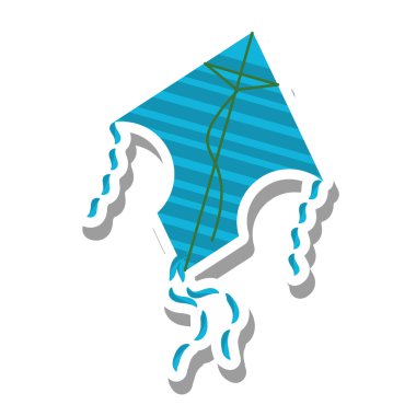 Güzel uçurtma uçan izole simgesi