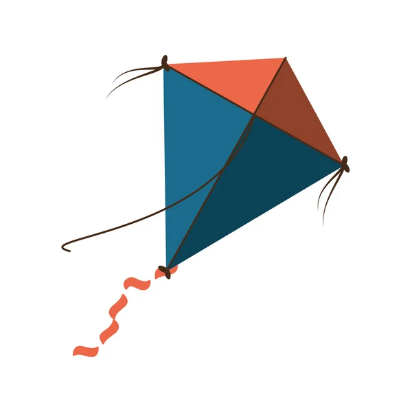 Mooie kite vliegende geïsoleerde pictogram — Stockvector
