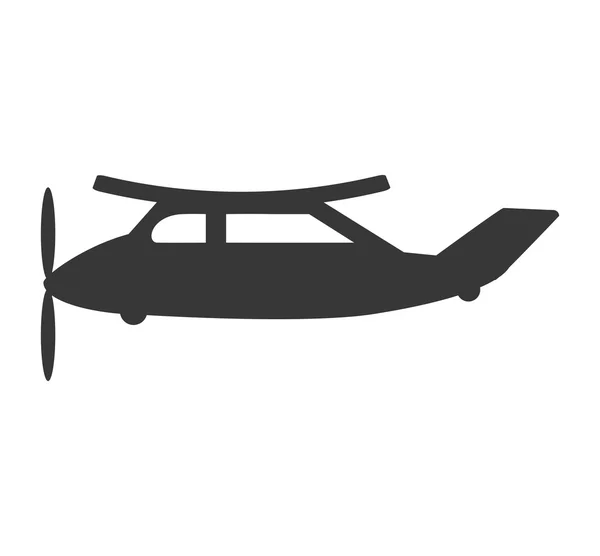 Airplane vehicle flying isolated icon — Stock Vector