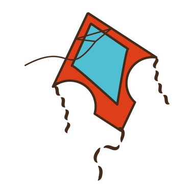 Güzel uçurtma uçan izole simgesi