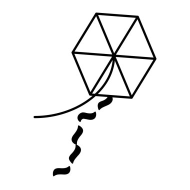 Güzel uçurtma uçan izole simgesi