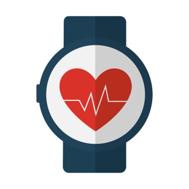 Saat nabız ölçer izole simgesi