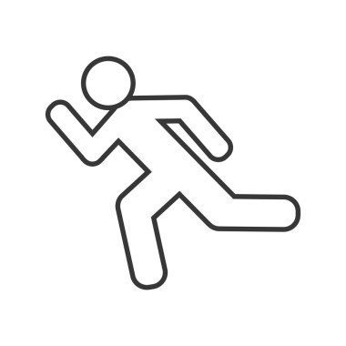 atlet çalışan siluet izole simgesi