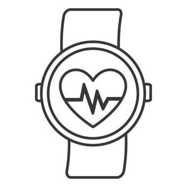 Saat nabız ölçer izole simgesi