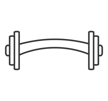 Ağırlık donatım spor salonu izole simgesi
