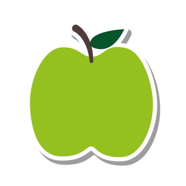 elma taze meyve izole simgesi