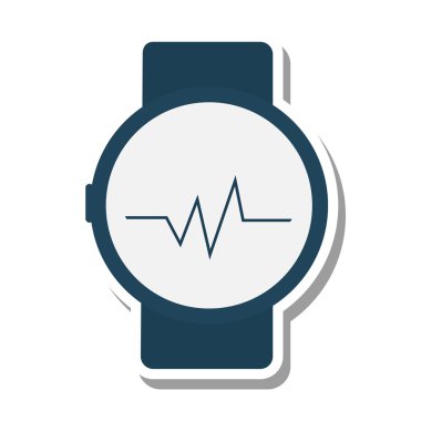 Saat nabız ölçer izole simgesi