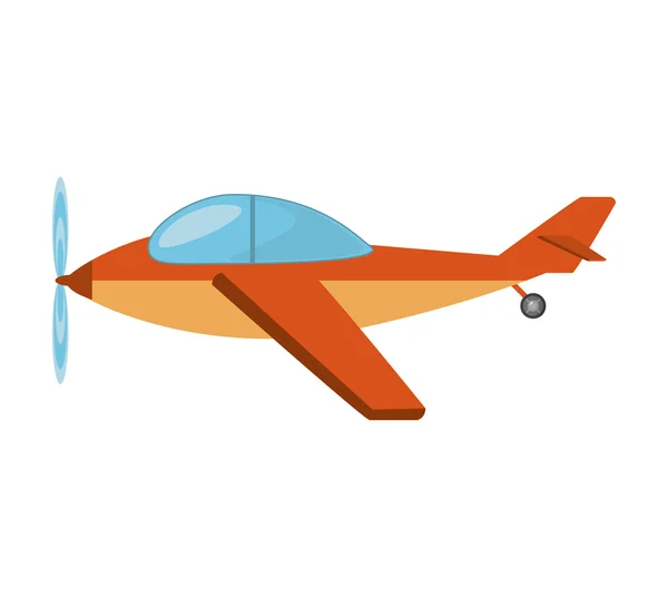 Veículo de avião voando ícone isolado — Vetor de Stock