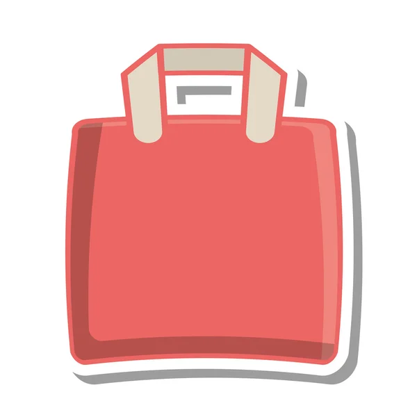 Fabric bag transport isolated icon — Stock Vector