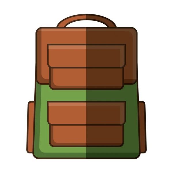 Travel bag isolated icon — Stock Vector