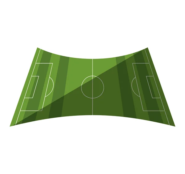 Campo de fútbol campo aislado icono — Vector de stock