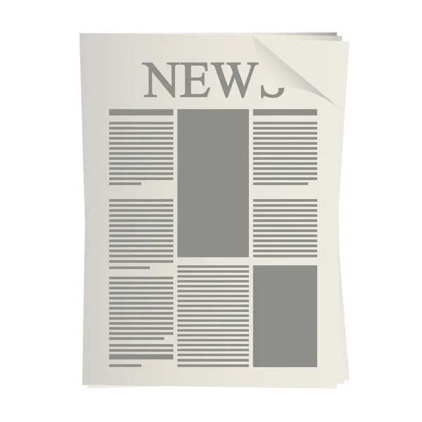 News paper information isolated icon — Stock Vector