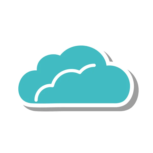 Cloud silhouette isolated icon — Stock Vector