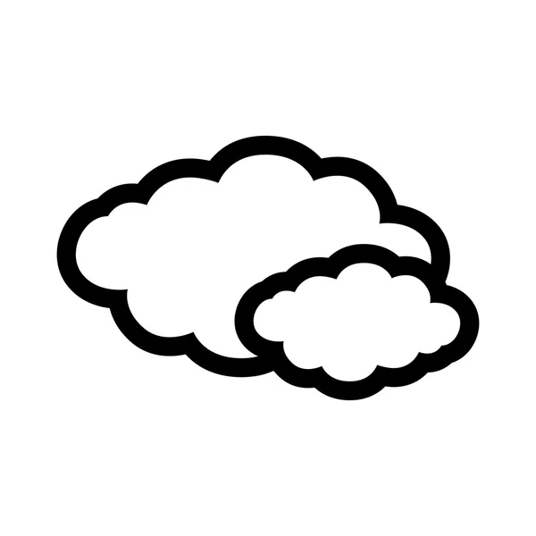 Cloud silhouette isolated icon — Stock Vector