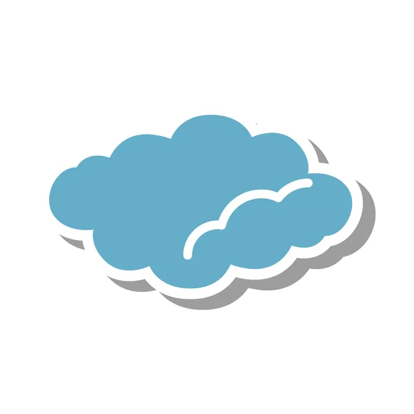 Μεμονωμένο εικονίδιο σύννεφου σιλουέτα — Διανυσματικό Αρχείο