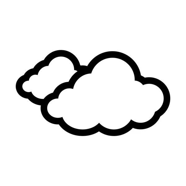 Wolk silhouet geïsoleerde pictogram — Stockvector