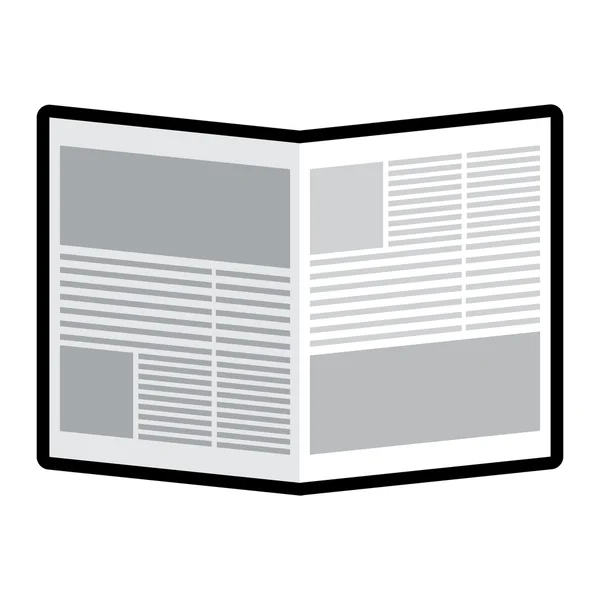 Noticias papel información aislado icono — Vector de stock