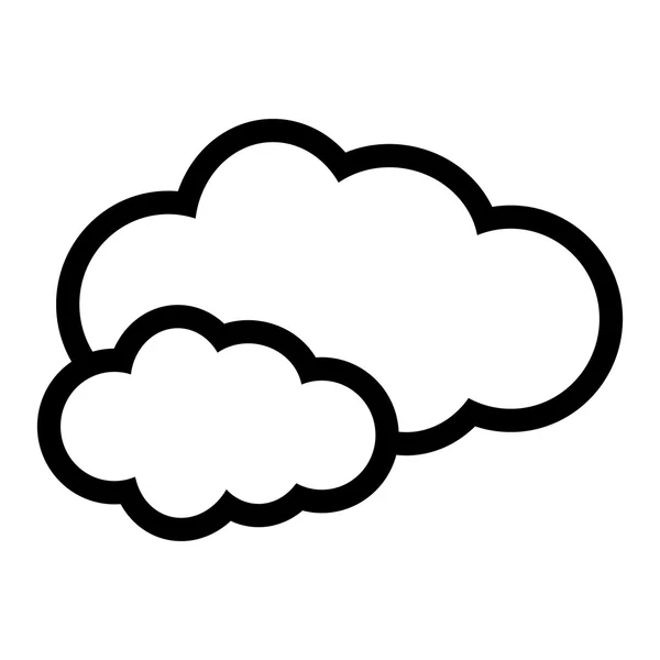 Μεμονωμένο εικονίδιο σύννεφου σιλουέτα — Διανυσματικό Αρχείο