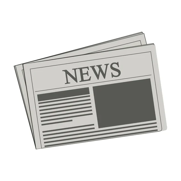 Noticias papel información aislado icono — Vector de stock