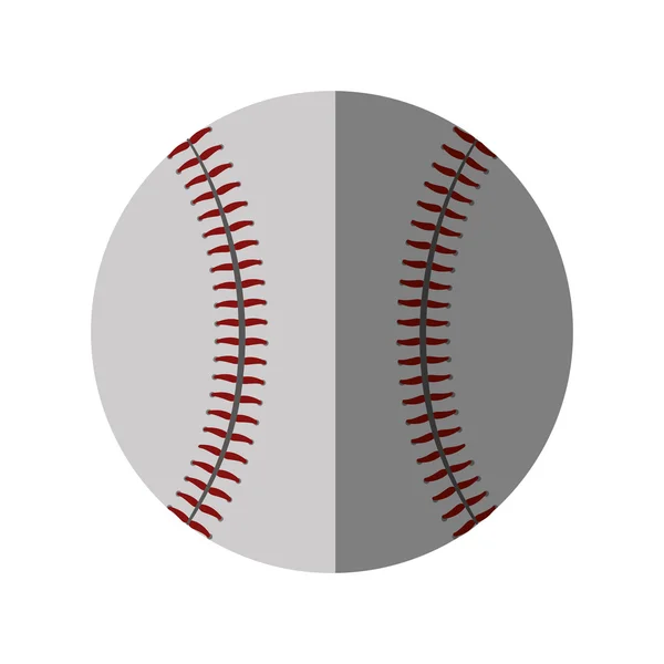 Pelota de béisbol deporte aislado icono — Vector de stock