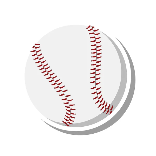 Pelota de béisbol deporte aislado icono — Vector de stock