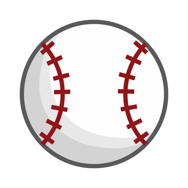 Pelota de béisbol deporte aislado icono — Vector de stock