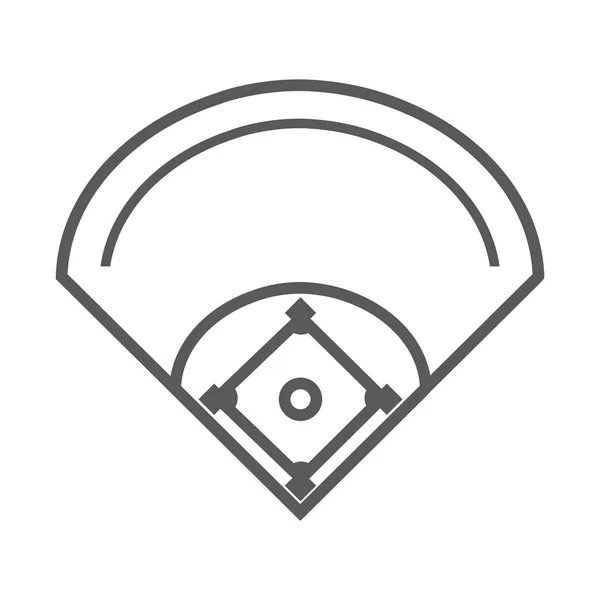 营地的钻石棒球运动 — 图库矢量图片