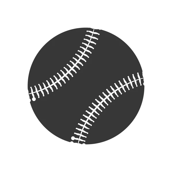 Baseball piłka sport ikona na białym tle — Wektor stockowy