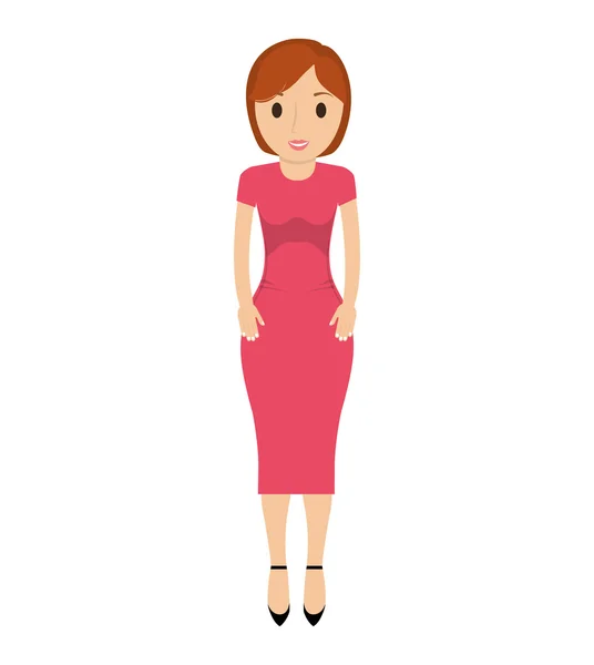 Femme avatar féminin isolé — Image vectorielle