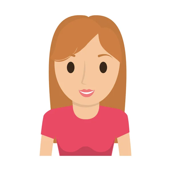 Mujer avatar femenino aislado — Vector de stock