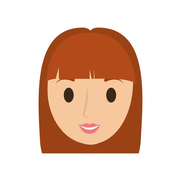 Mujer avatar femenino aislado — Vector de stock