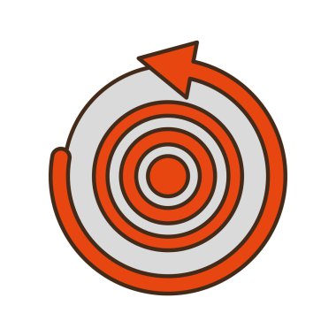 ok hedef izole simgesi