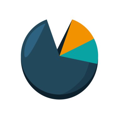 pasta Infographic istatistikleri izole simgesi