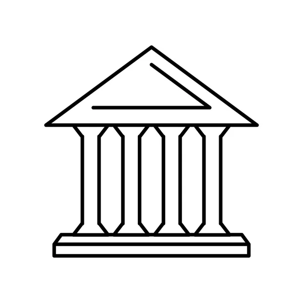 Columnas edificio icono aislado — Vector de stock