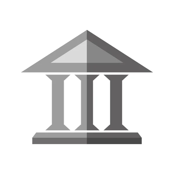 Colunas de construção ícone isolado — Vetor de Stock