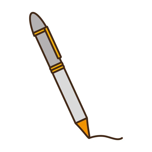 Pen office supply isolated icon — стоковый вектор