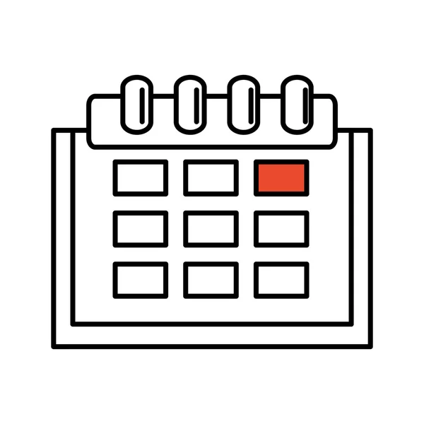 Recordatorio de calendario icono aislado — Vector de stock