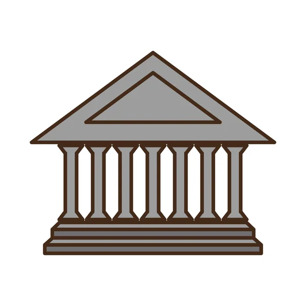 Columnas edificio icono aislado — Archivo Imágenes Vectoriales