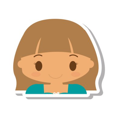 mutlu kız karakter avatar