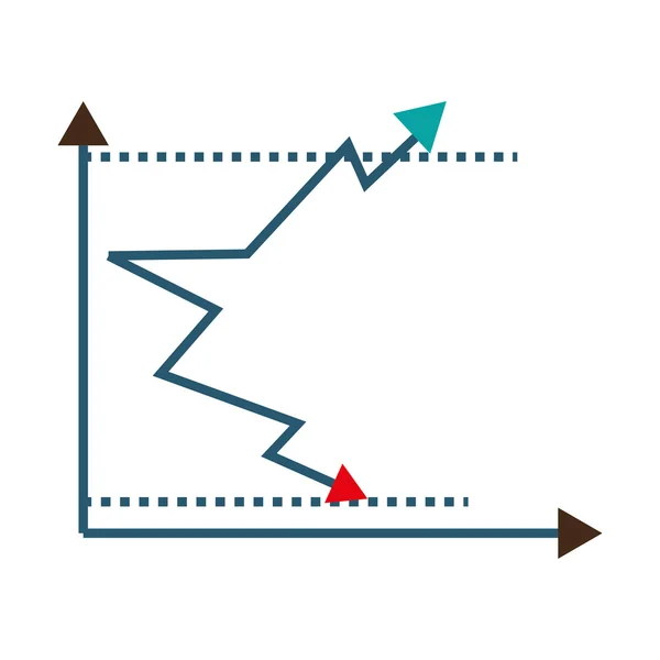 Інфографічна статистика стрілки ізольовані значок — стоковий вектор