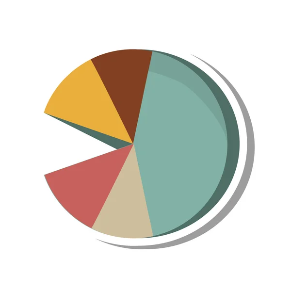 Pie Infografik Statistiken isoliert Symbol — Stockvektor