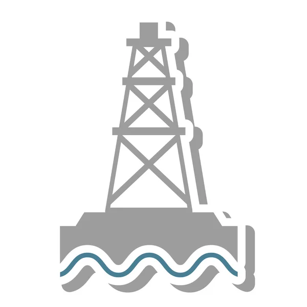 Věž ropný průzkum průmysl — Stockový vektor