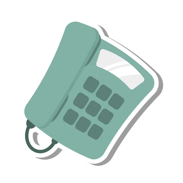 Digitale telefoon geïsoleerd pictogram — Stockvector