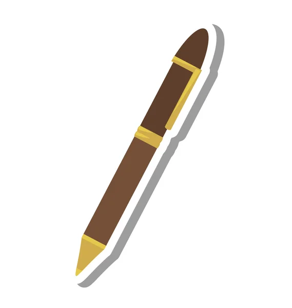 Pen office supply isolated icon — Stock Vector