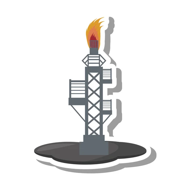 Башня разведки нефти промышленности — стоковый вектор