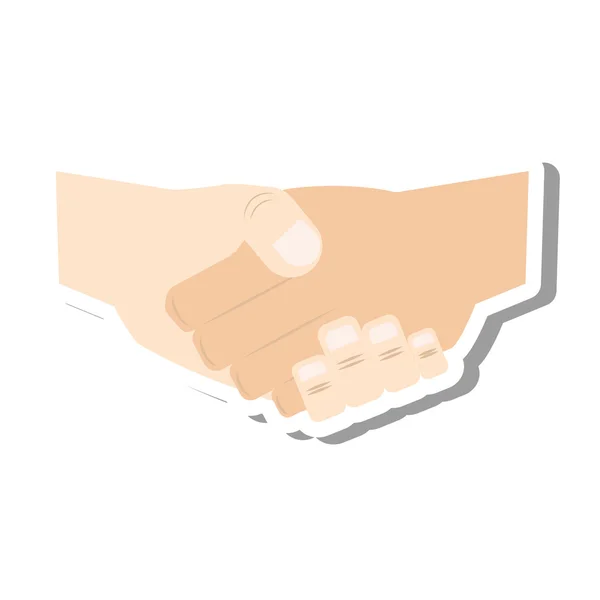 Hand shake isolated icon — Stock Vector