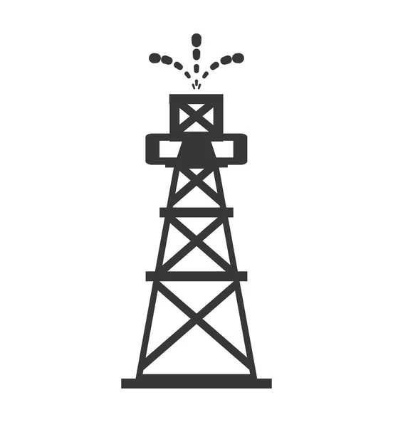Torre de exploración petrolera — Vector de stock