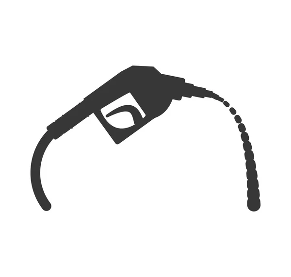 Petrol benzin istasyonu pompa izole simgesi — Stok Vektör
